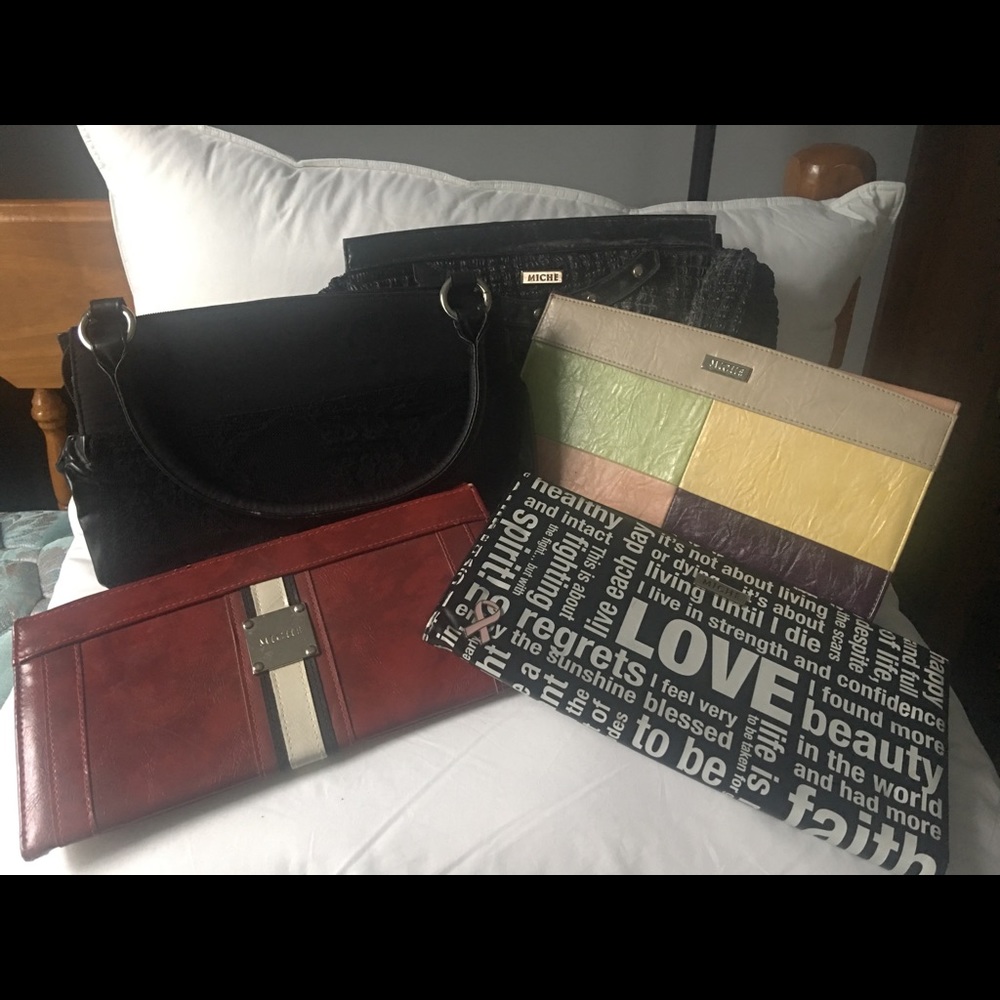 Black Miche Bag with 4 shells/covers